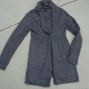 Alfani One Button Sweater Cardigan Gray sz PS